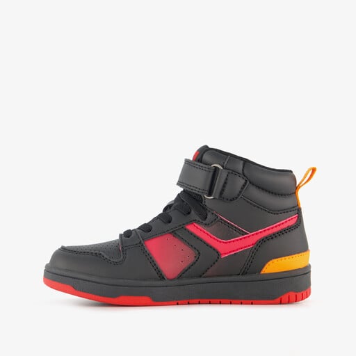 Hoge jongens sneakers zwart rood