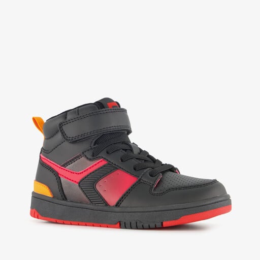 Hoge jongens sneakers zwart rood