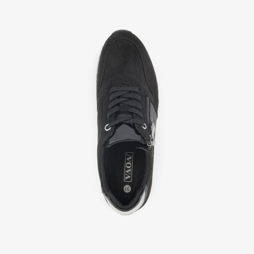 Dames sneakers met lak zwart