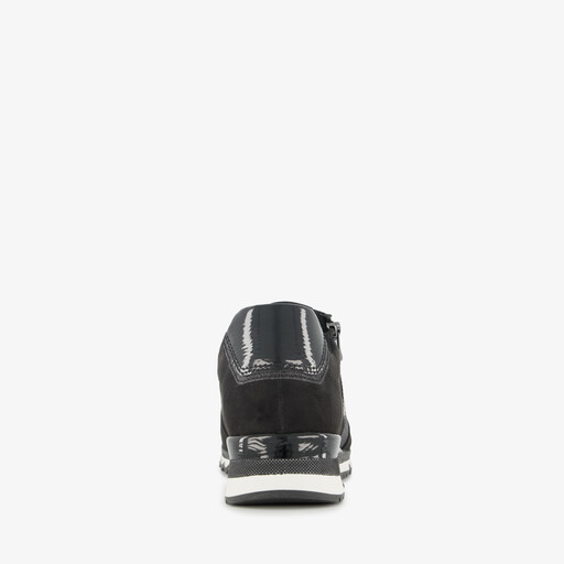 Dames sneakers met lak zwart