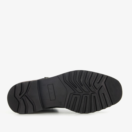 Leren heren veterboots zwart