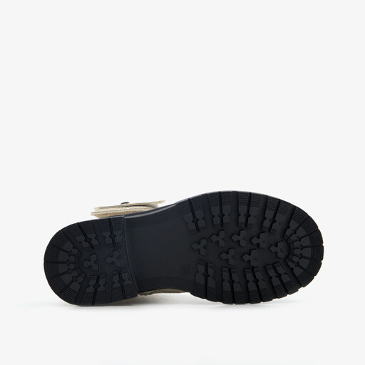 Meisjes veterboots met vakje wit