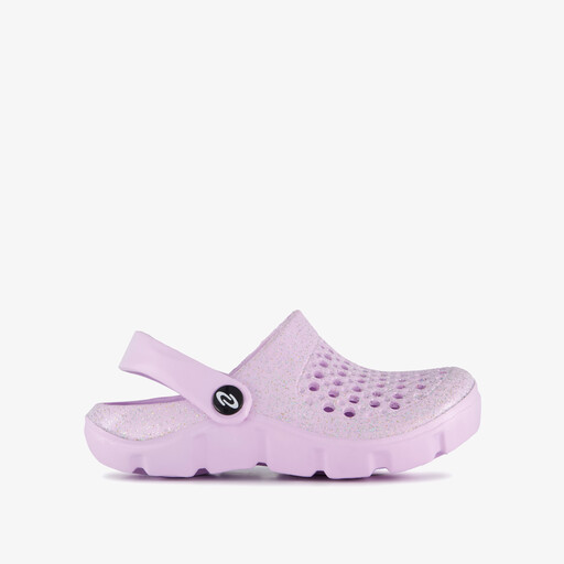 Meisjes klompen met glitters lila