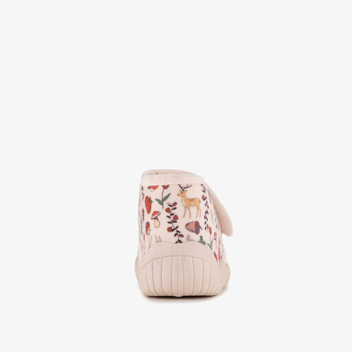 Kinder pantoffels met herfstprint beige