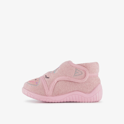 Meisjes pantoffels unicorn lichtroze