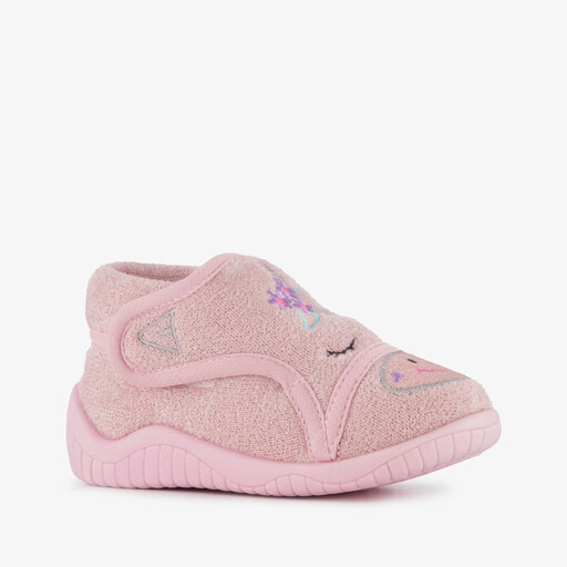Meisjes pantoffels unicorn lichtroze