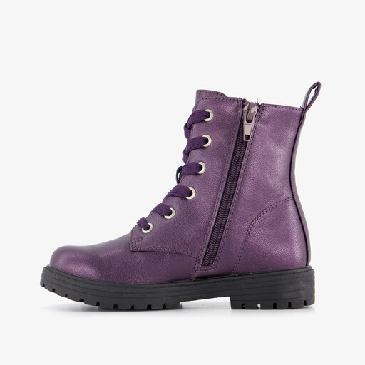 Meisjes veterboots paars