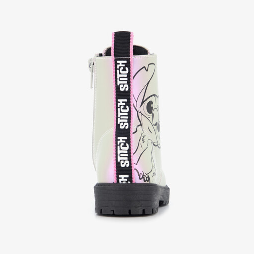 Meisjes veterboots zilver roze