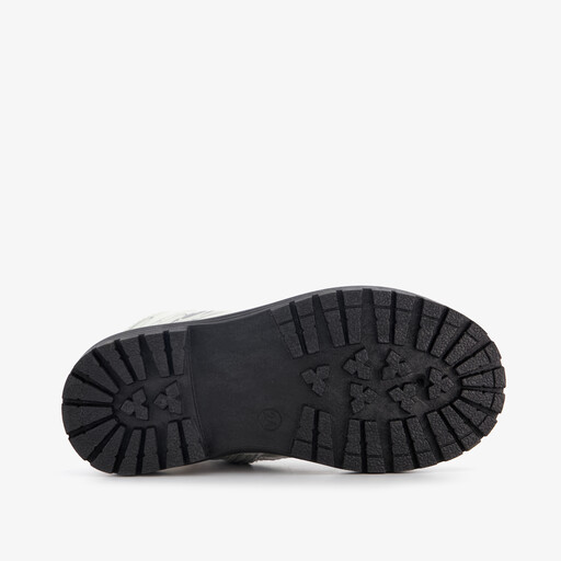 Meisjes veterboots zilver roze