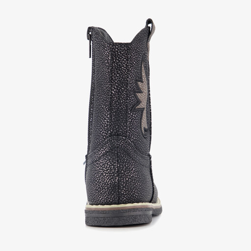 Meisjes western boots met glitters zwart