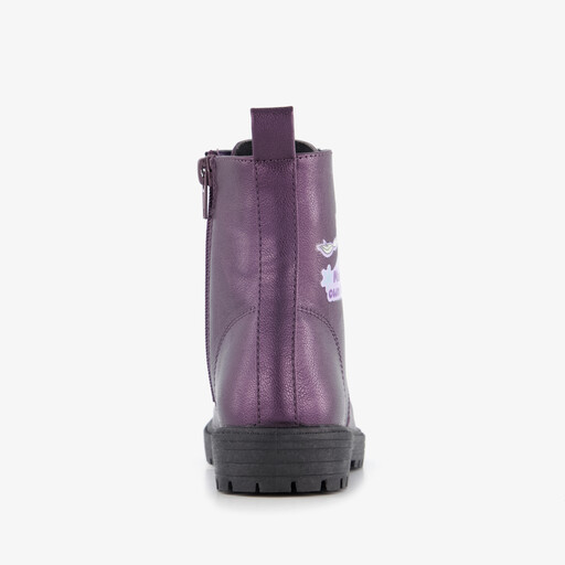 Meisjes veterboots paars