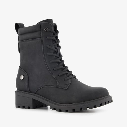 Dames veterboots zwart