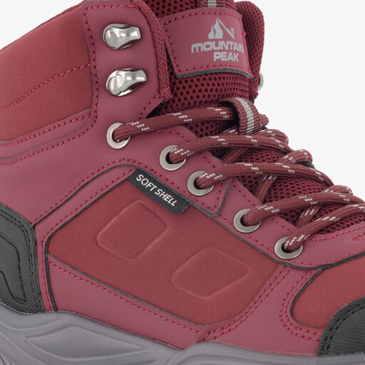 Hoge dames wandelschoenen bordeauxrood cat. A B