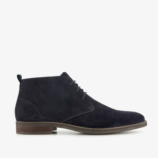 Van Beer leren heren veterschoenen blauw