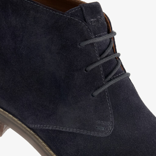 Van Beer leren heren veterschoenen blauw