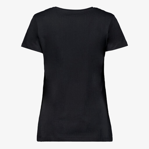 Dames T-shirt met cowgirl opdruk zwart