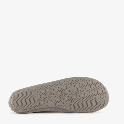 Gevoerde dames pantoffels grijs