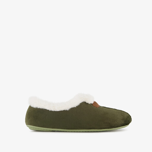 Gevoerde dames pantoffels groen