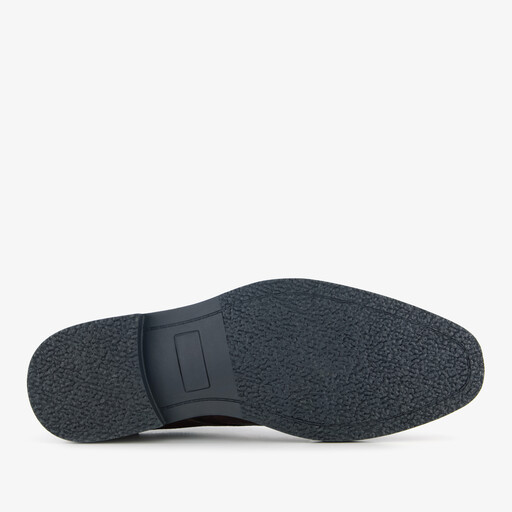 Heren veterschoenen slangenprint bruin