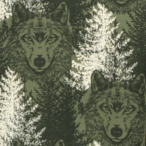 Jongens sweater met wolven groen