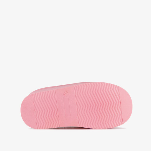 Teddy instap pantoffels met sterren wit roze