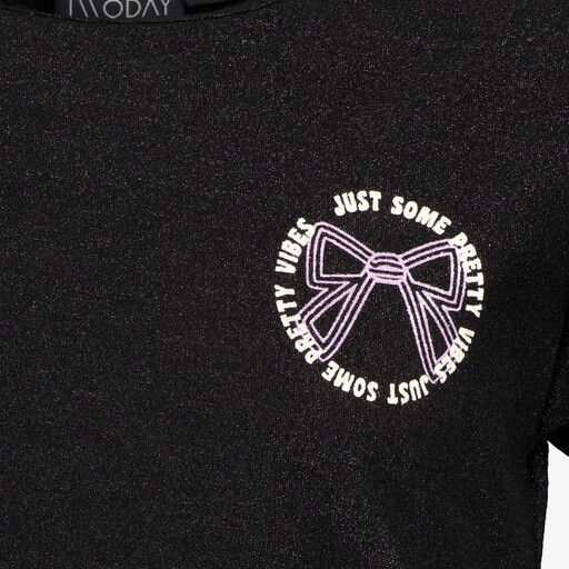 Meisjes T-shirt met backprint zwart