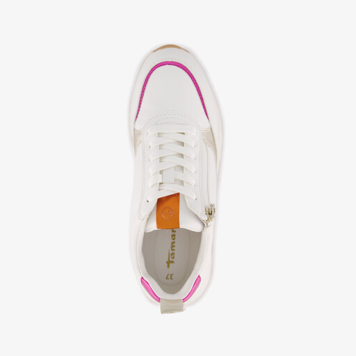 Dames sneakers wit metallic