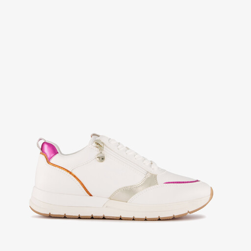Dames sneakers wit metallic