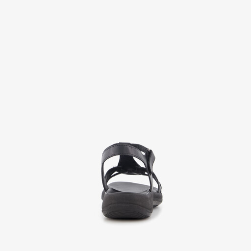 Leren dames sandalen zwart