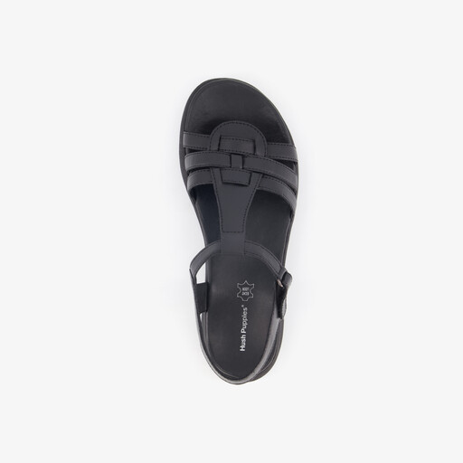Leren dames sandalen zwart