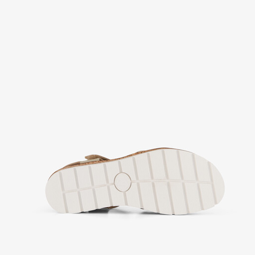 Leren dames sandalen goud