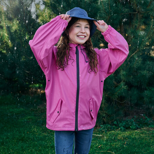 Kinder regenjas fuchsia