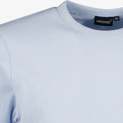 Heren badstof T-shirt lichtblauw