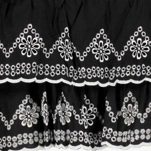 Dames rok met ruches zwart