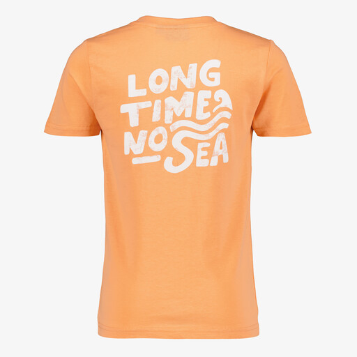 Jongens T-shirt met backprint oranje