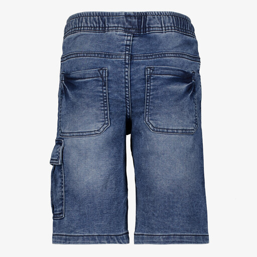 Jongens denim cargo short blauw