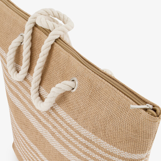 Dames shopper beige wit