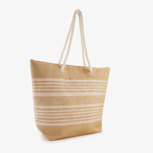 Dames shopper beige wit