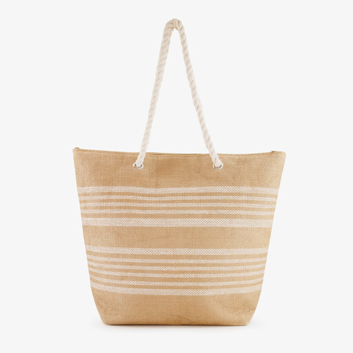 Dames shopper beige wit