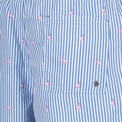Gestreept heren zwemshort flamingo