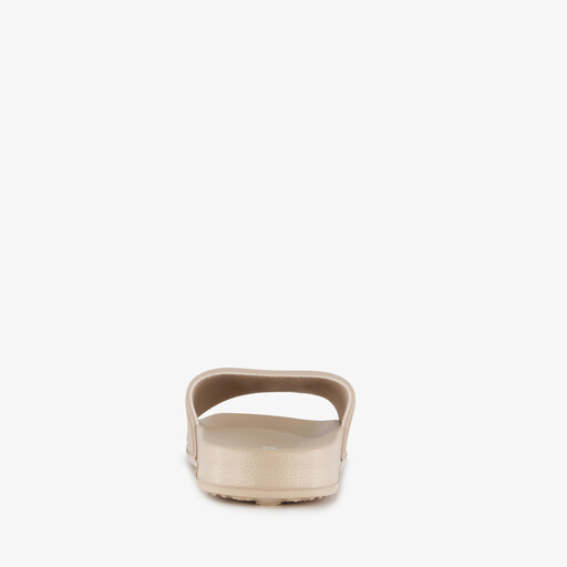 Dames badslippers beige wit