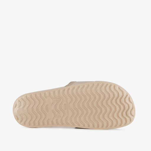 Dames badslippers beige wit
