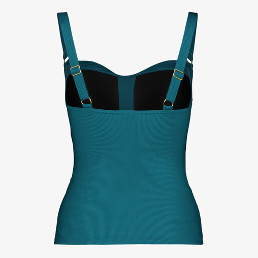 Voorgevormde dames tankinitop petrol