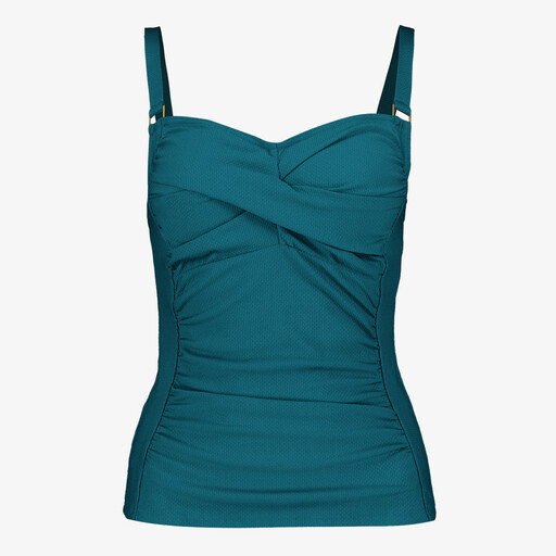 Voorgevormde dames tankinitop petrol