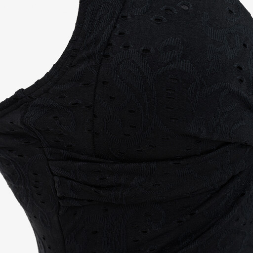 Voorgevormd dames badpak broderie zwart