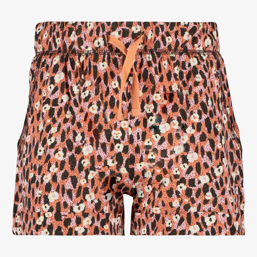 Meisjes short met print oranje roze