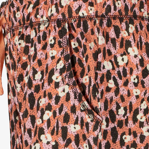 Meisjes short met print oranje roze