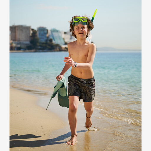 Jongens zwemshort met palmbomen groen