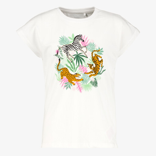 Meisjes T-shirt met opdruk wit