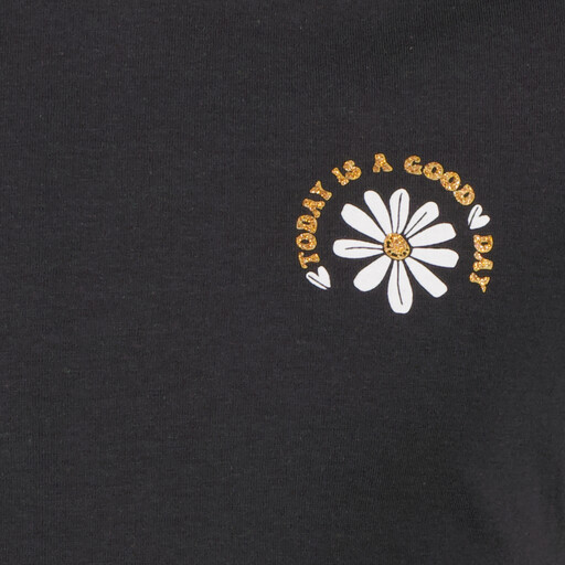 Meisjes T-shirt met backprint zwart